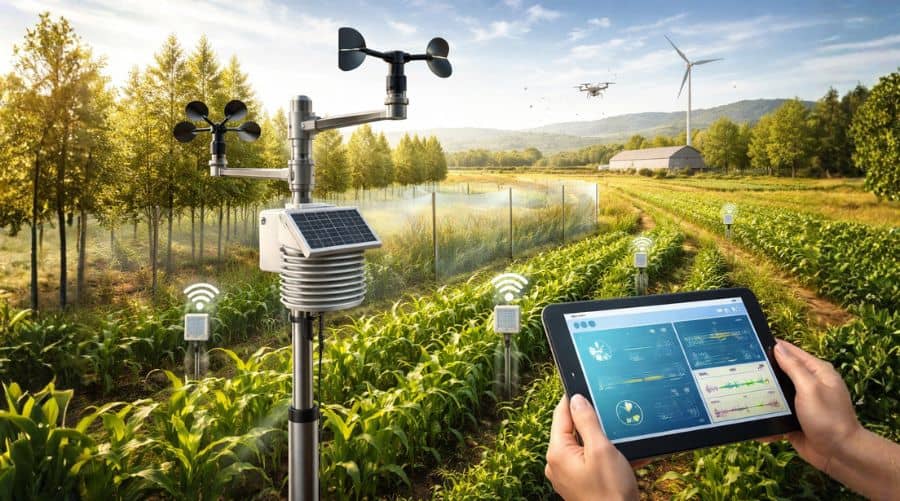 Sistemas de monitoreo de viento en cultivos