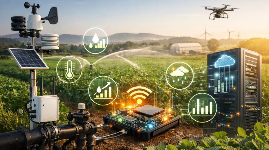 Edge computing en la captación de datos con sensores en agricultura